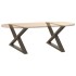Patas mesa de centro 2 uds acero natural 70x(42-43,3) cm