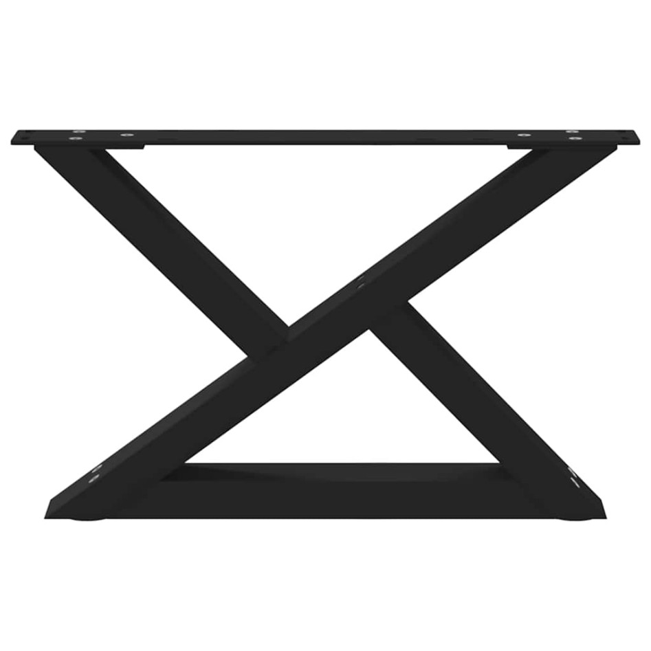 Patas para mesa de centro 2 unidades acero negro