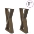 Patas para mesa de centro 2 uds antracita acero 28x(42-43,3)