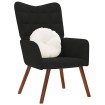 Sillón de relax de terciopelo negro