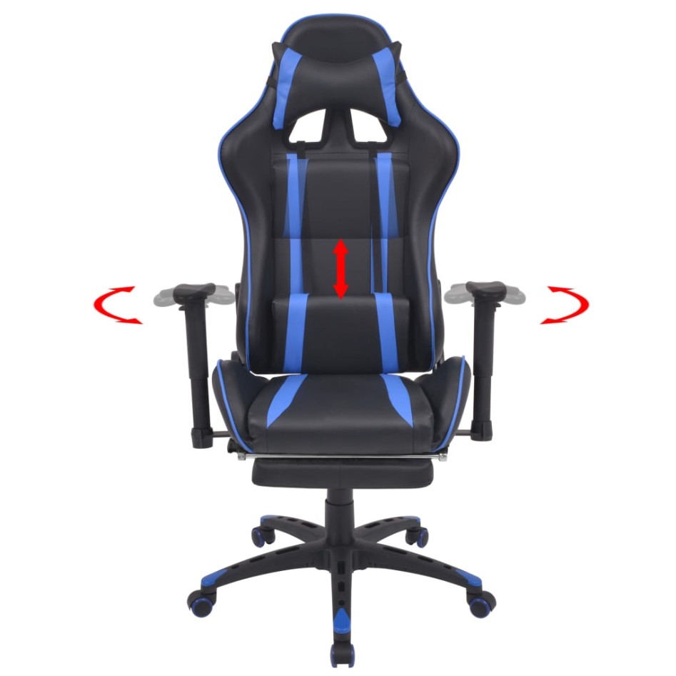 Silla de oficina racing reclinable con reposapiés