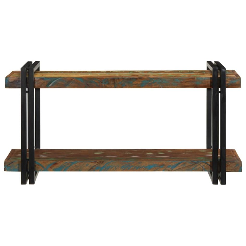 Estante de pared multicolor de madera maciza