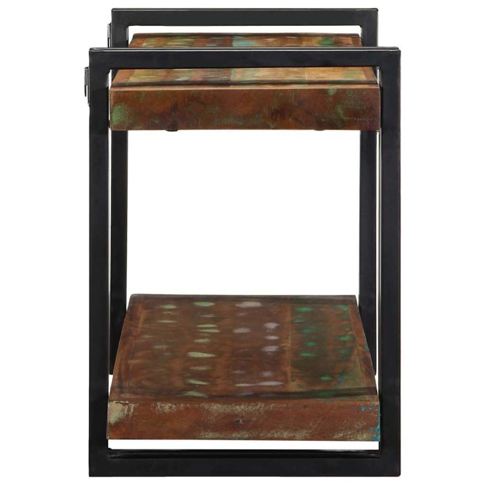 Estante de pared multicolor de madera maciza