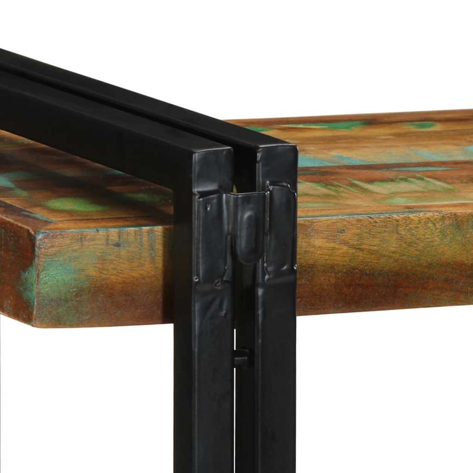 Estante de pared multicolor de madera maciza