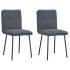 Sillas de comedor 2 unidades terciopelo gris