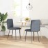Sillas de comedor 2 unidades terciopelo gris