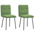Sillas de comedor 2 unidades terciopelo verde