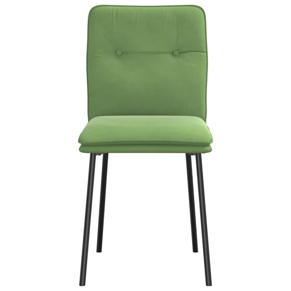 Sillas de comedor 2 unidades terciopelo verde