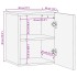 Armario de baño de pared madera maciza de mango 38x33x48