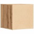 Cajón taburete madera ingeniería roble artesanal 40,5x40x40