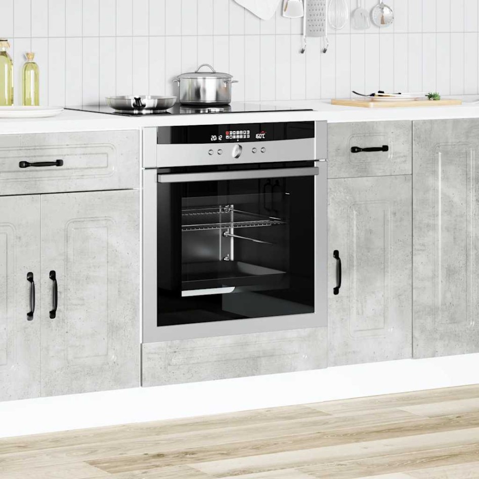 Mueble de horno Kalmar gris hormigón madera