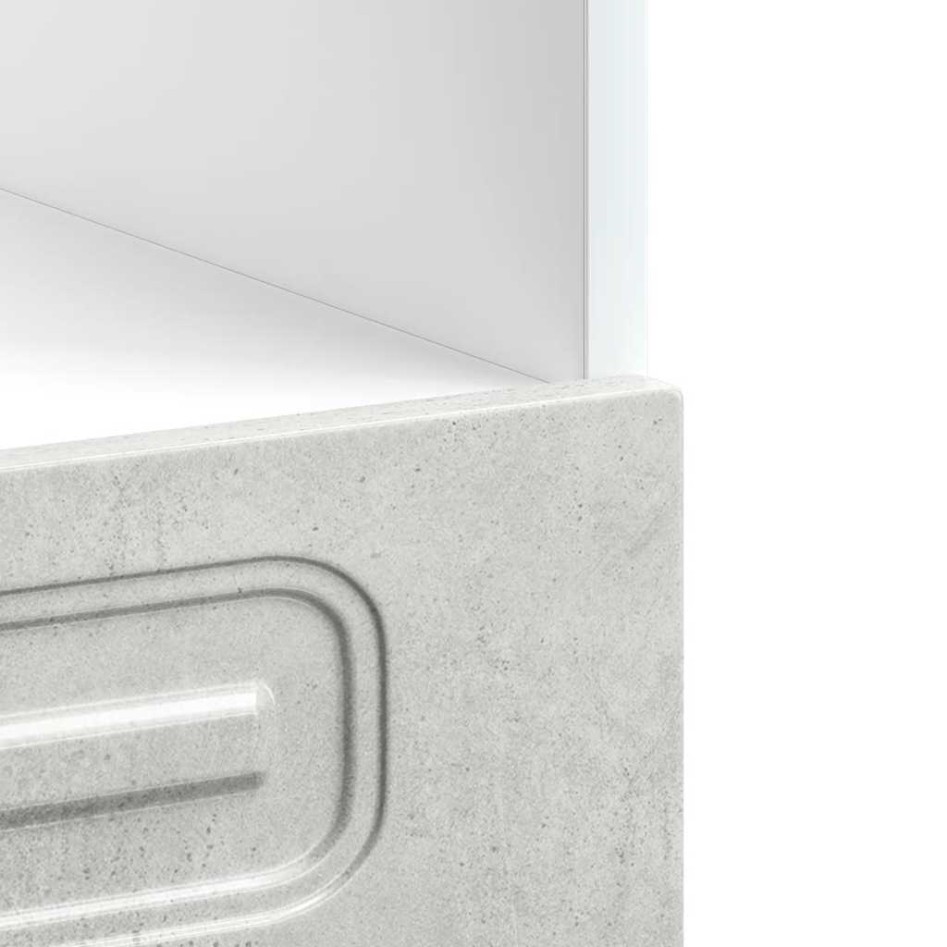 Mueble de horno Kalmar gris hormigón madera