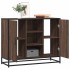 Aparador de madera de ingeniería marrón roble 92x35x76