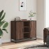 Aparador de madera de ingeniería marrón roble 92x35x76