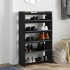Mueble zapatero madera contrachapada negro 60x25x100
