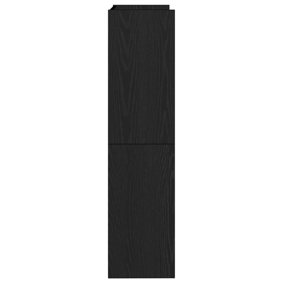 Mueble zapatero madera contrachapada negro 60x25x100