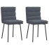 Sillas de comedor 2 unidades terciopelo gris