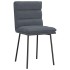 Sillas de comedor 2 unidades terciopelo gris
