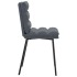 Sillas de comedor 2 unidades terciopelo gris