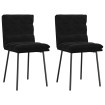 Sillas de comedor 2 unidades terciopelo negro