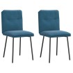 Sillas de comedor 2 unidades terciopelo azul