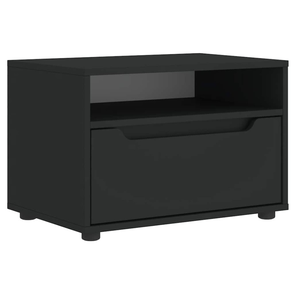 Mueble de TV VISNES negro 60x40x38 cm madera de