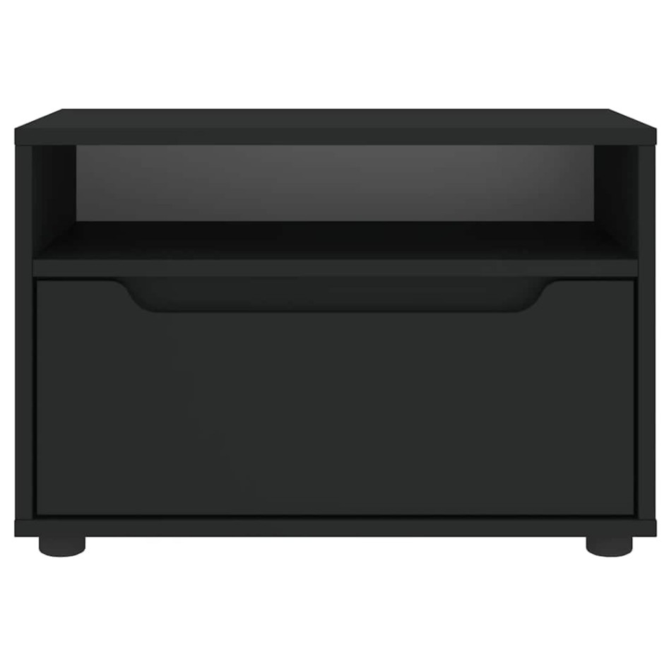 Mueble de TV VISNES negro 60x40x38 cm madera de