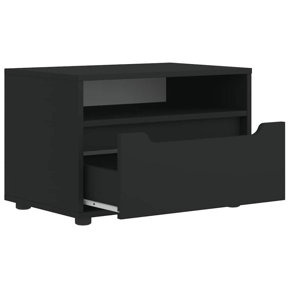 Mueble de TV VISNES negro 60x40x38 cm madera de