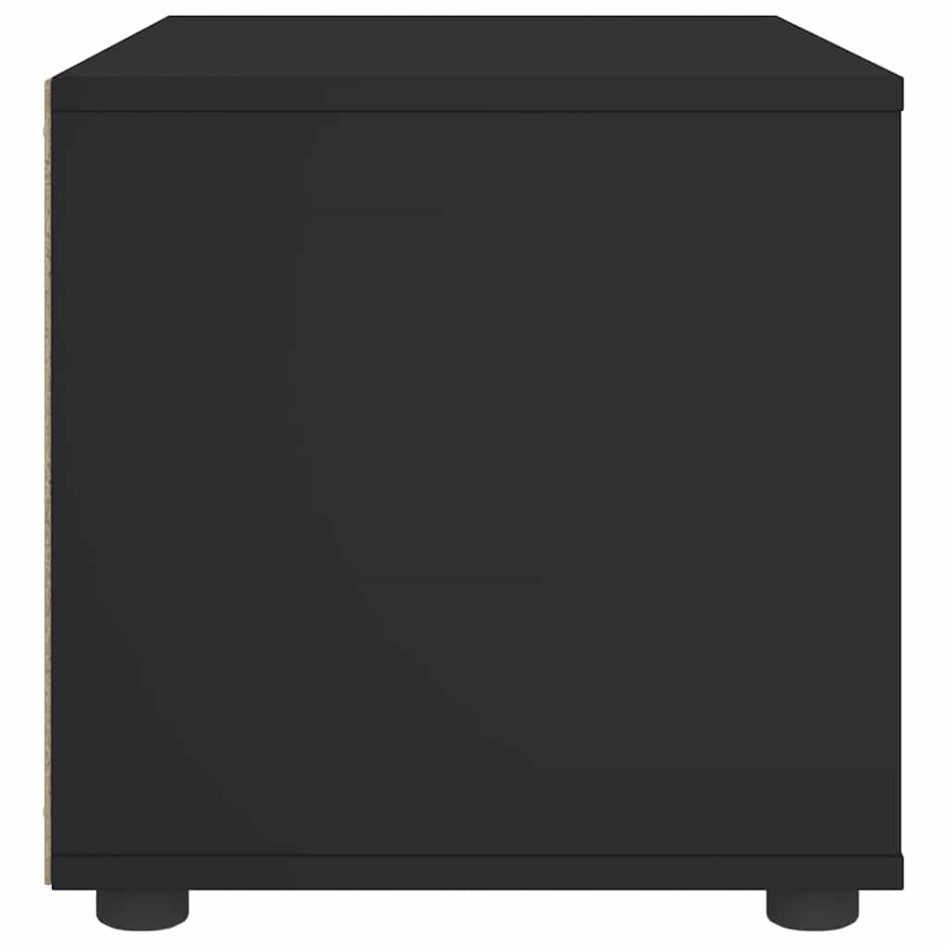 Mueble de TV VISNES negro 60x40x38 cm madera de