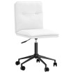 Silla de comedor de cuero sintético blanco
