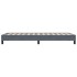 Estructura de cama sin colchón terciopelo gris oscuro 90x220