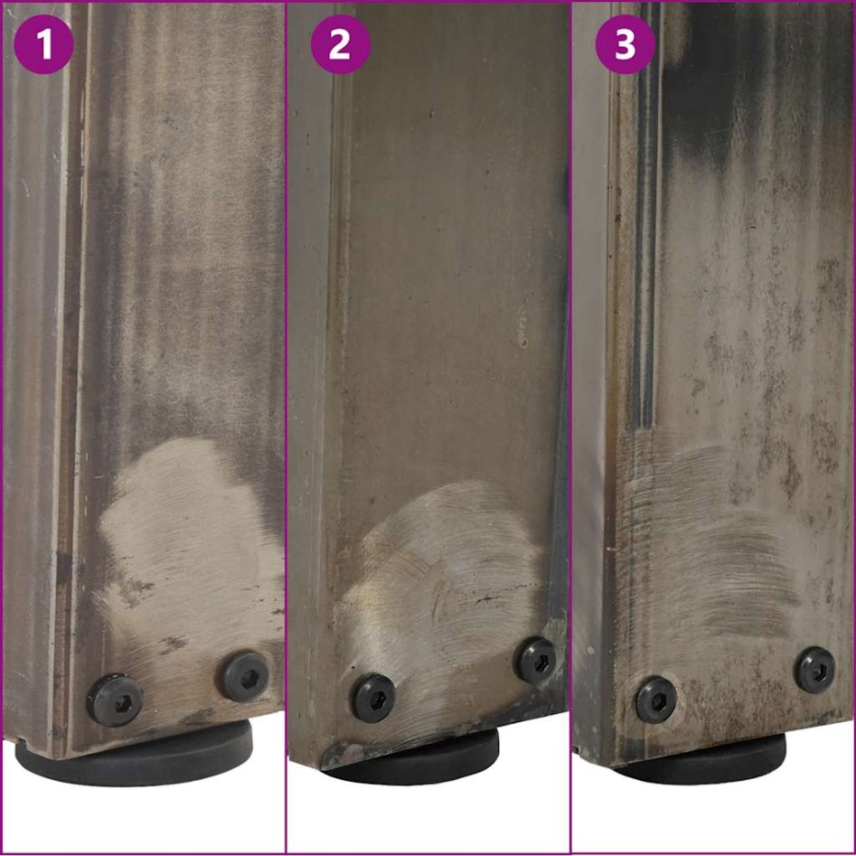 Patas para mesa de comedor en forma de V 2 uds acero