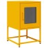 Mesita de noche acero laminado en frío amarillo 36x39x60,5