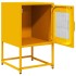 Mesita de noche acero laminado en frío amarillo 36x39x60,5