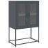 Aparador de acero gris antracita 68x39x107