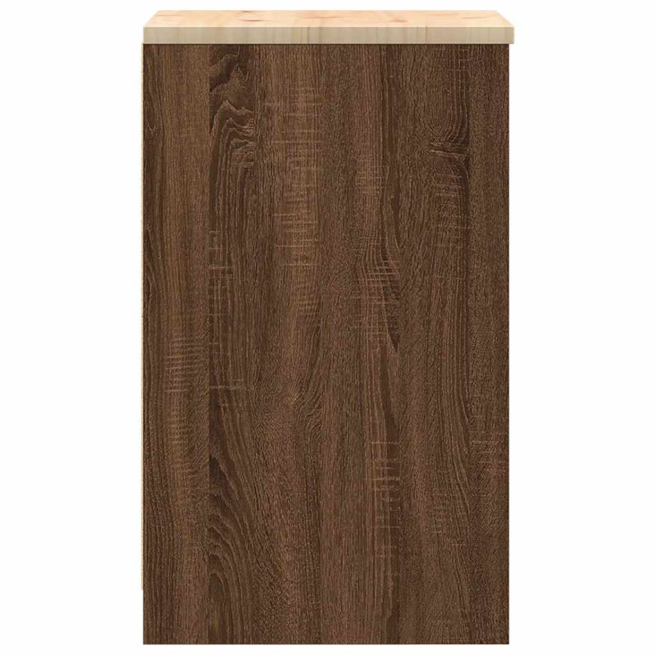 Armario de almacenamiento para garaje roble marrón 40x51x85