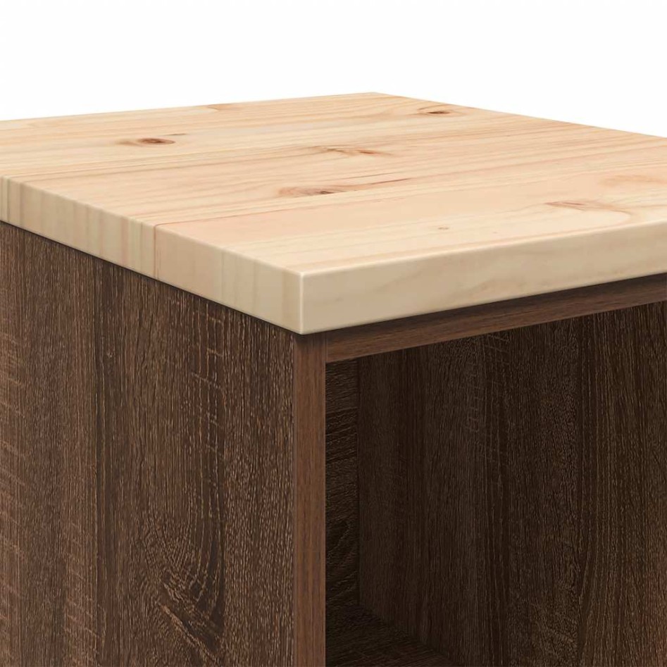 Armario de almacenamiento para garaje roble marrón 40x51x85