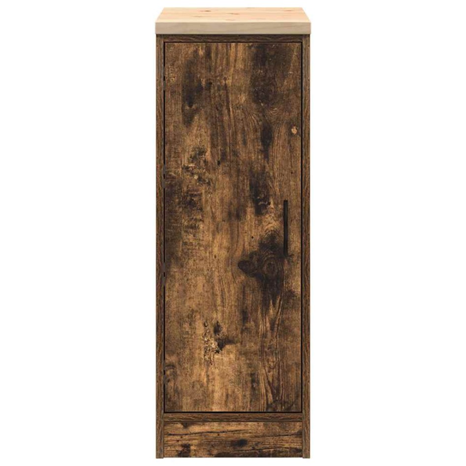 Armario de almacenamiento para garaje roble ahumado 30x51x85