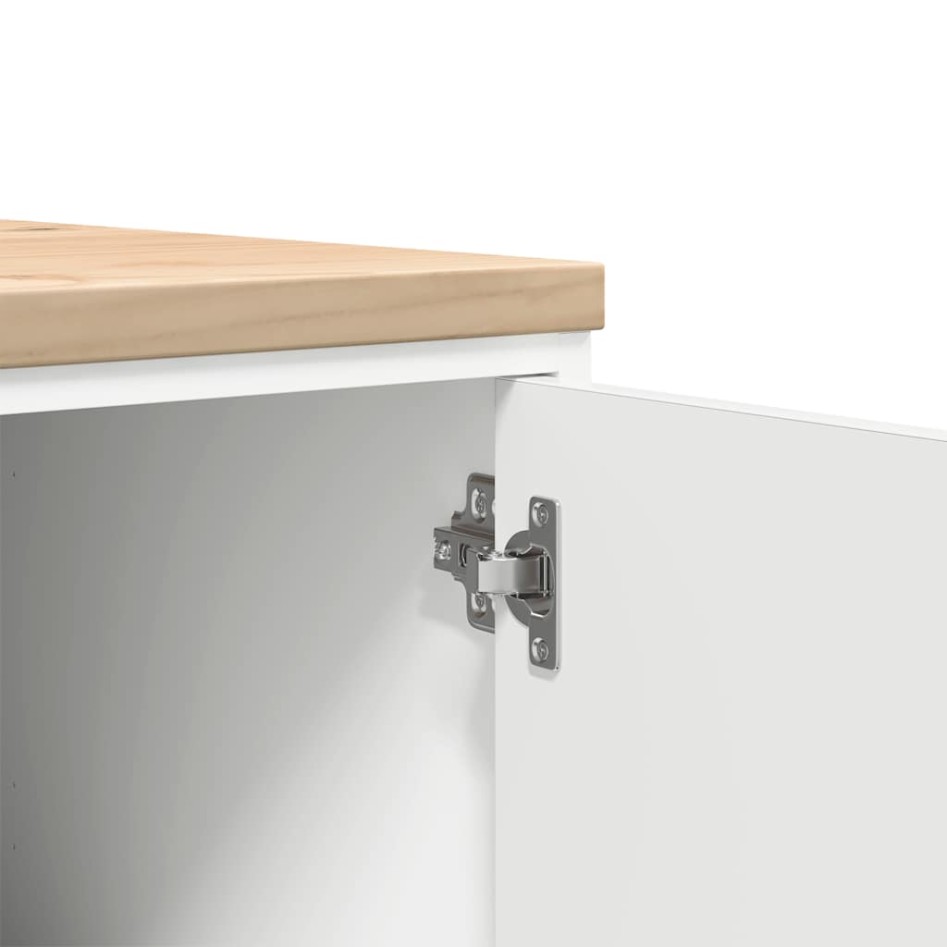 Armario de almacenamiento para garaje blanco 40x51x85