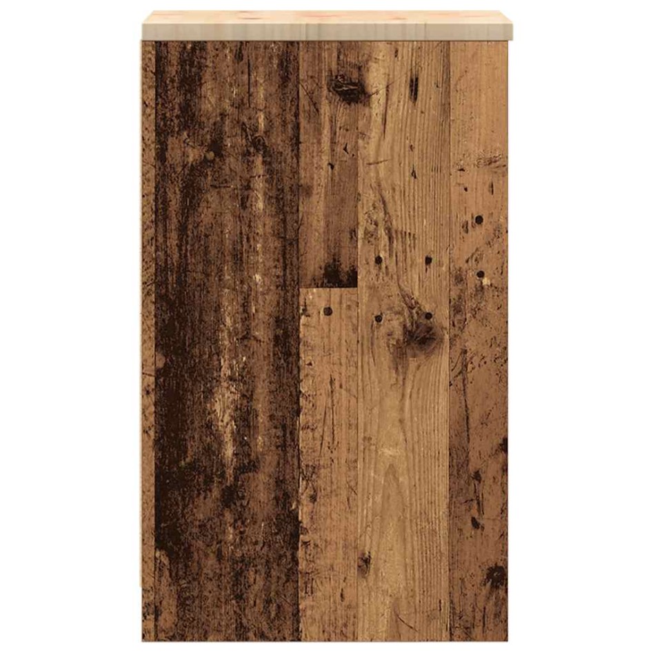 Armario de garaje de madera vieja 30x51x85