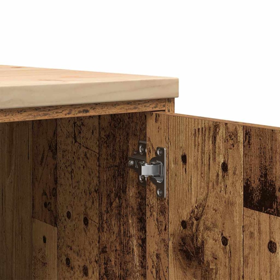 Armario de garaje de madera vieja 30x51x85