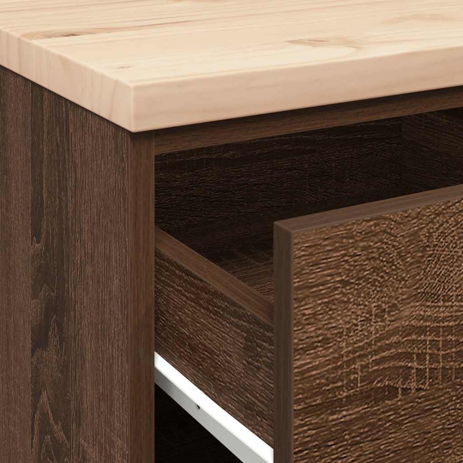 Armario de almacenamiento para garaje roble marrón 40x51x85