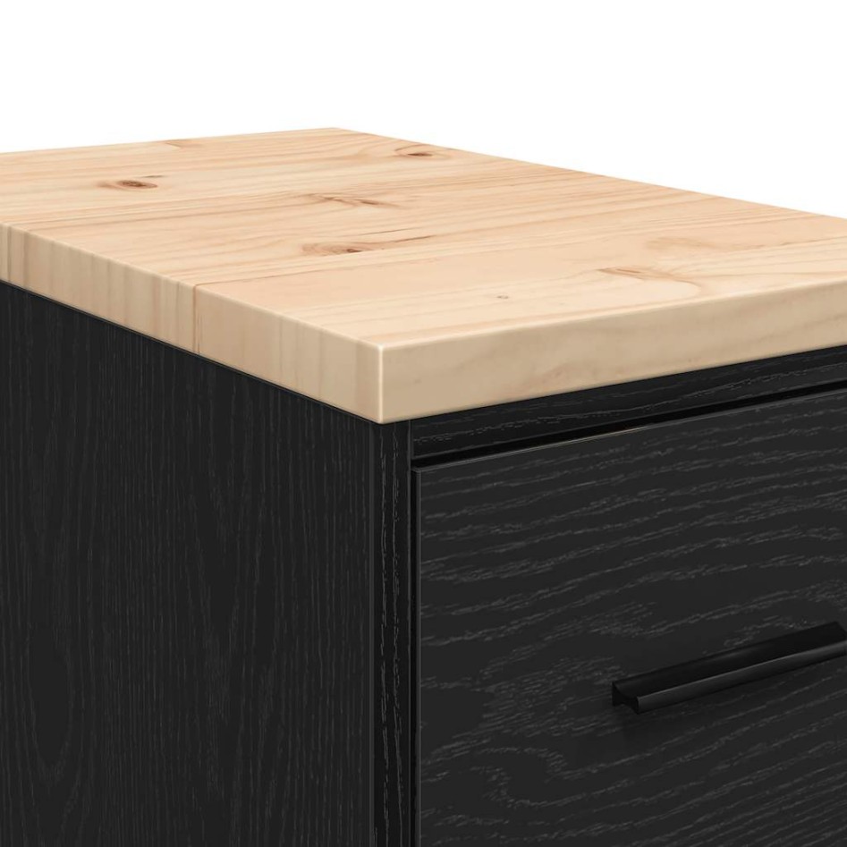 Armario de almacenamiento para garaje negro 30x51x85