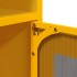 Mesita de noche acero laminado en frío amarillo 36x39x78