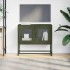 Mueble de TV acero laminado en frío verde oliva 68x39x60,5