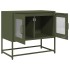 Mueble de TV acero laminado en frío verde oliva 68x39x60,5