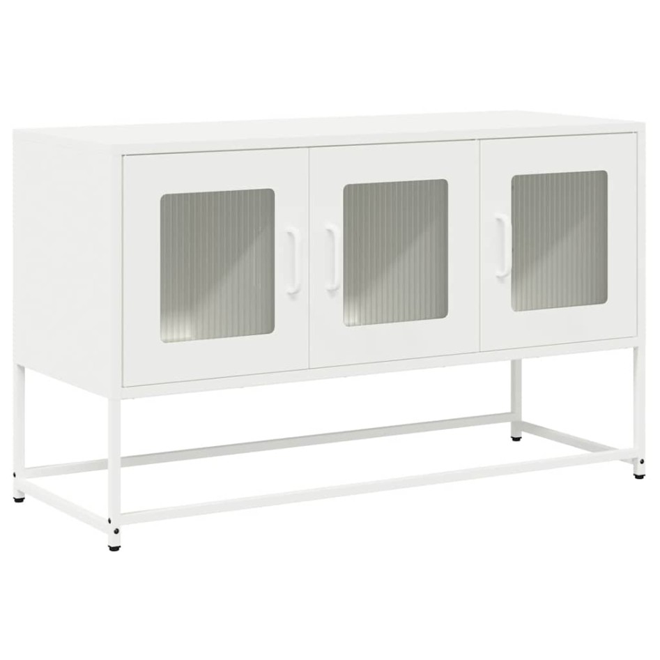 Mueble para TV acero laminado en frío blanco 100,5x39x60,5