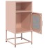 Mesita de noche acero laminado en frío rosa 36x39x78