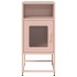 Mesita de noche acero laminado en frío rosa 36x39x78