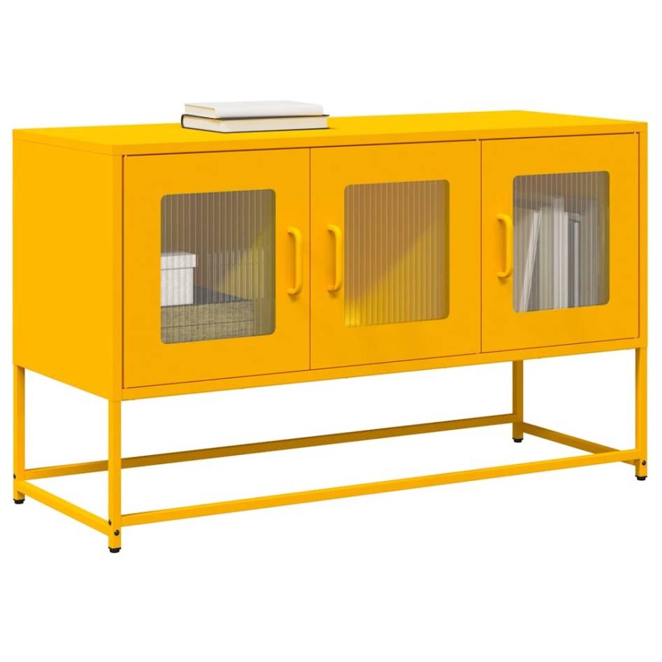 Mueble para TV acero laminado en frío amarillo 100,5x39x60,5
